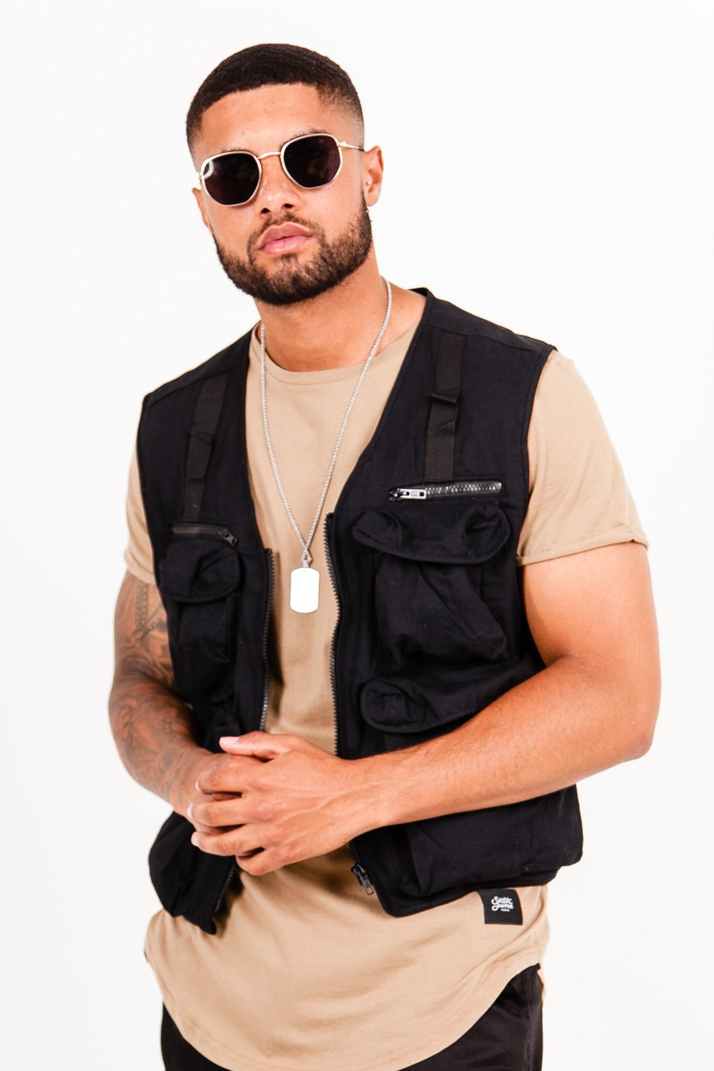 Sixth June - Gilet court multipoches Noir