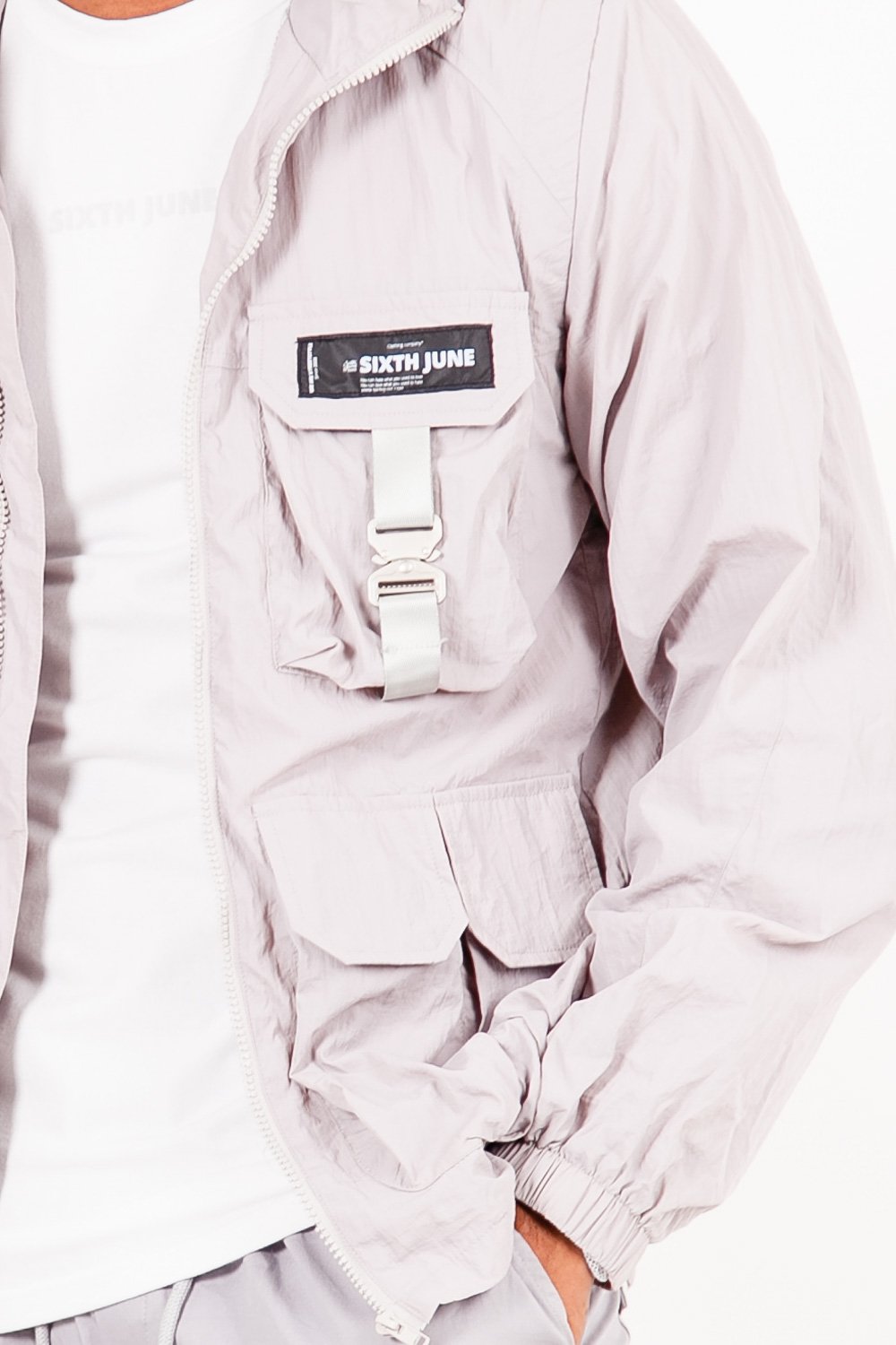 Sixth June - Veste tactique multipoche Gris taupe