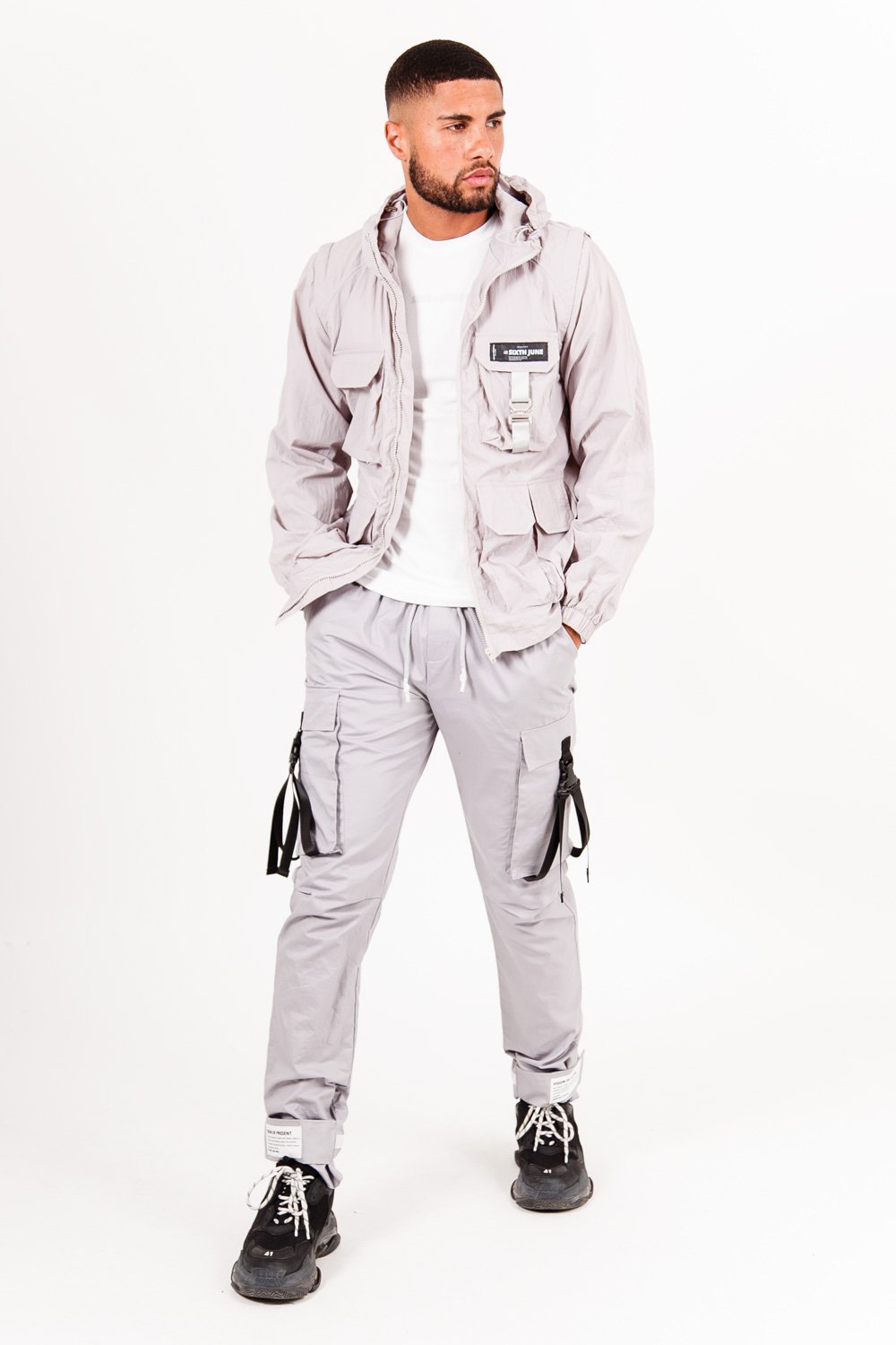 Sixth June - Veste tactique multipoche Gris taupe