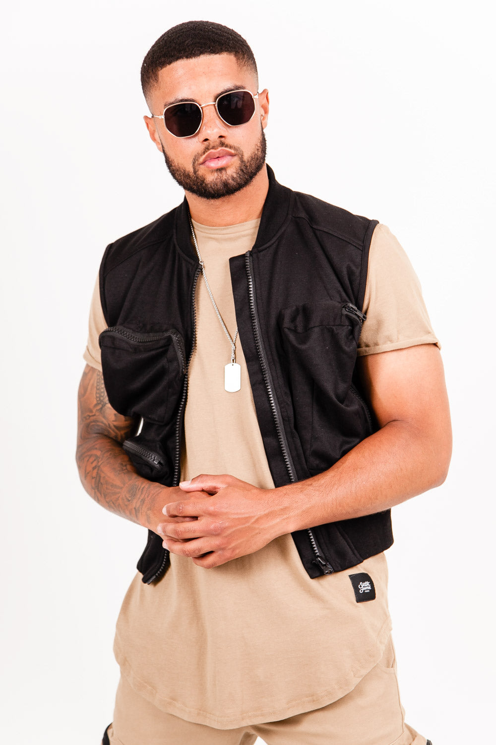 Sixth June - Gilet multipoche cargo noir