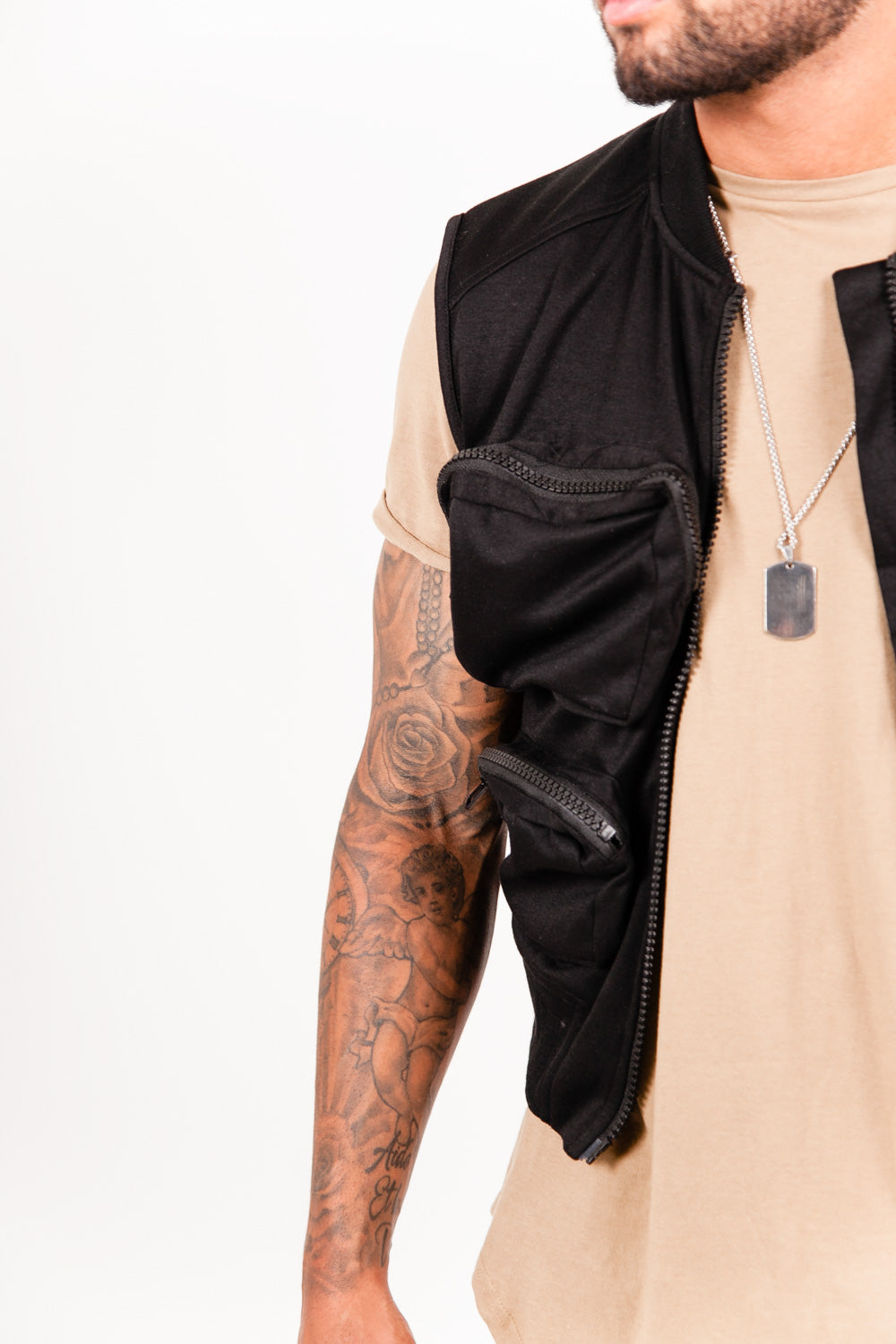 Sixth June - Gilet multipoche cargo noir