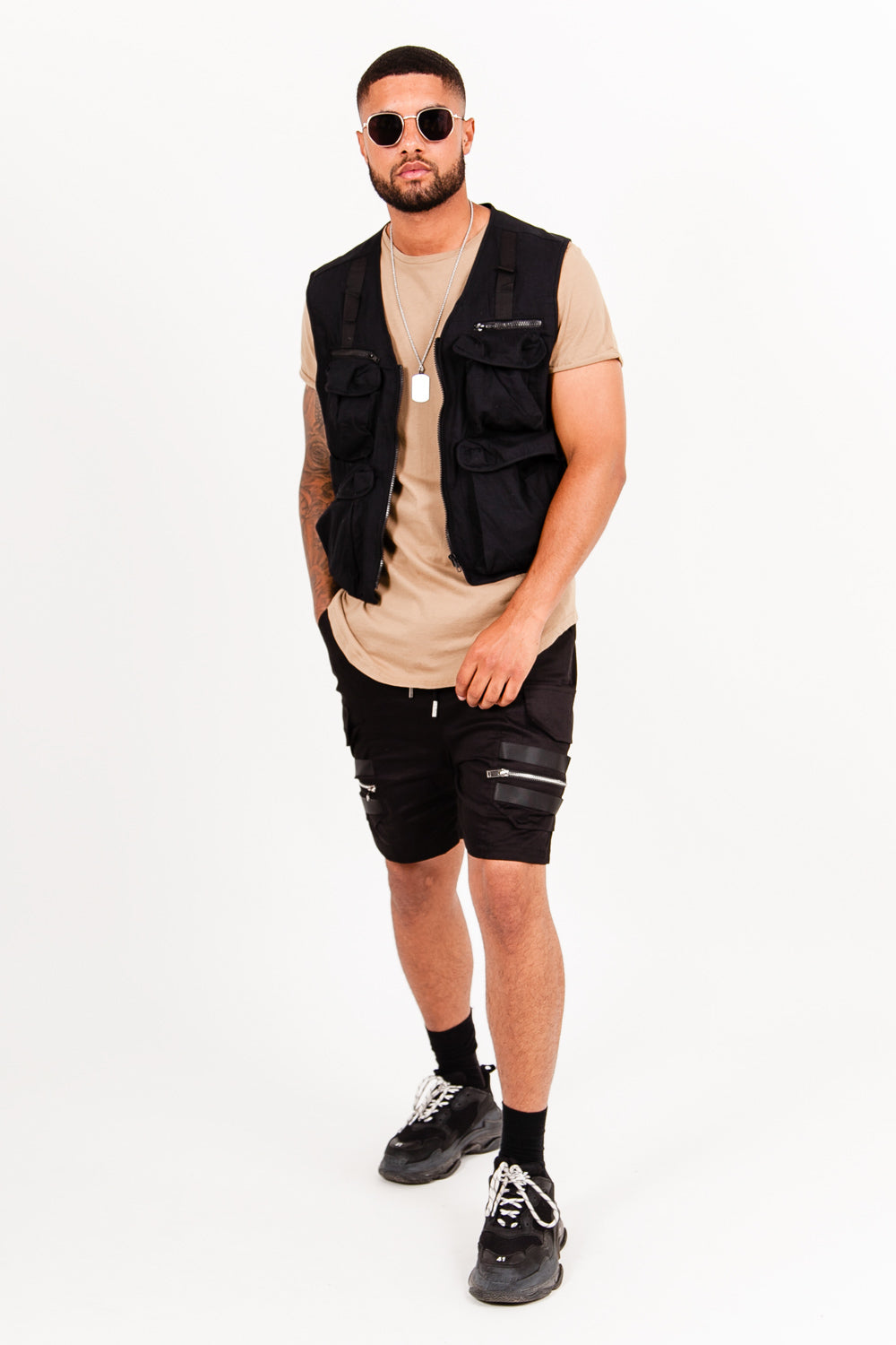 Sixth June - Gilet multipoche cargo noir