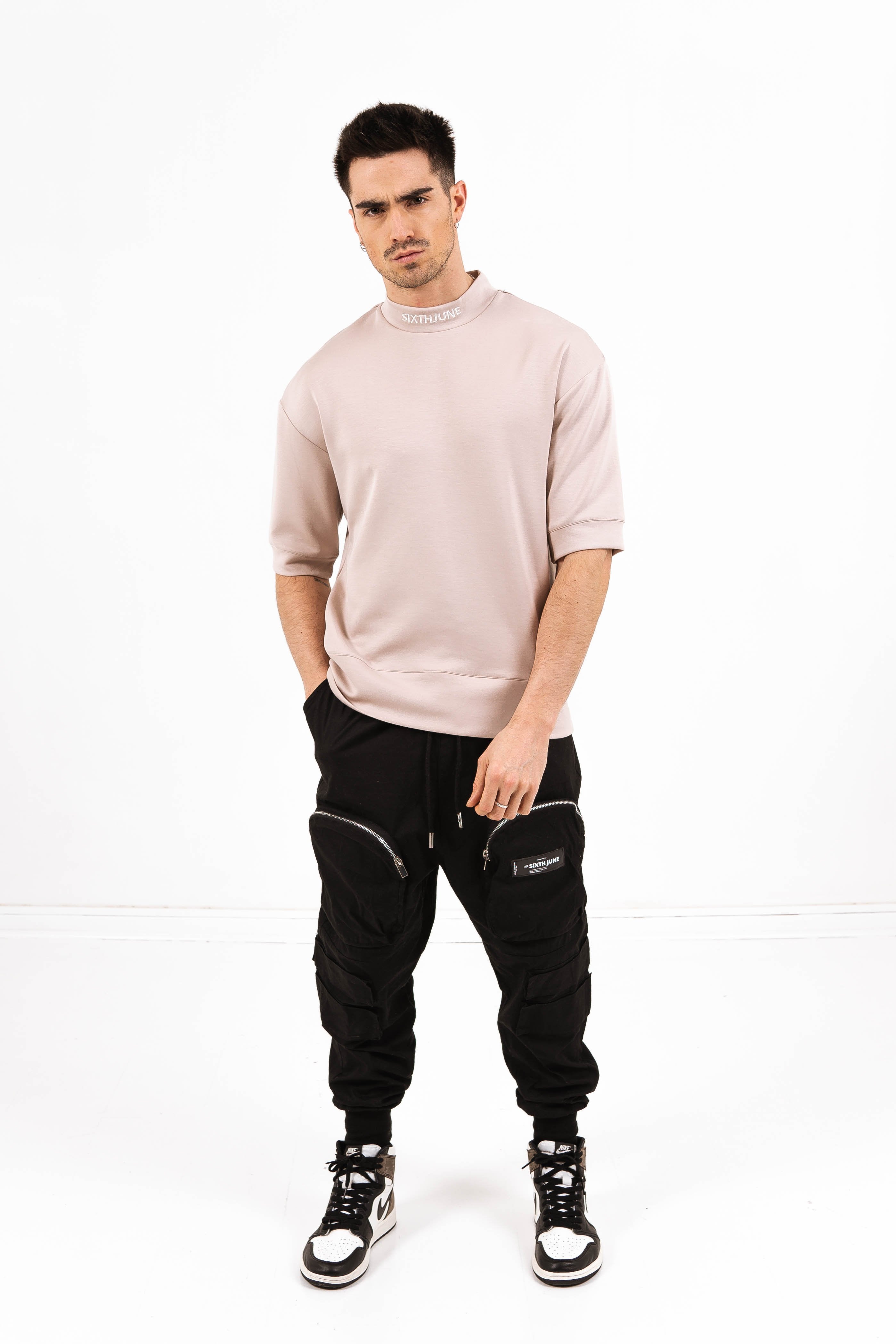 Sixth June - T-shirt manches mi-longues col Beige