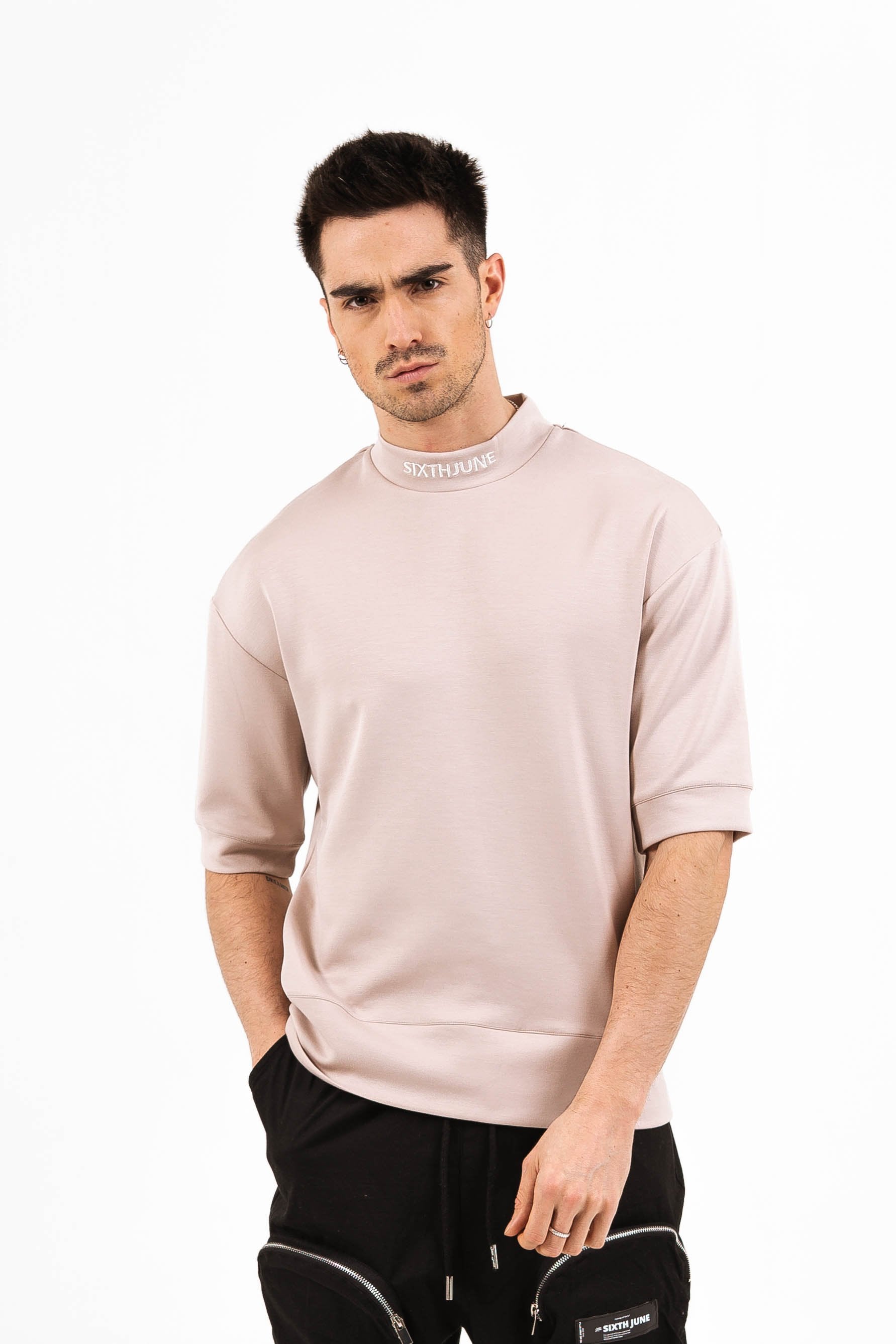 Sixth June - T-shirt manches mi-longues col Beige