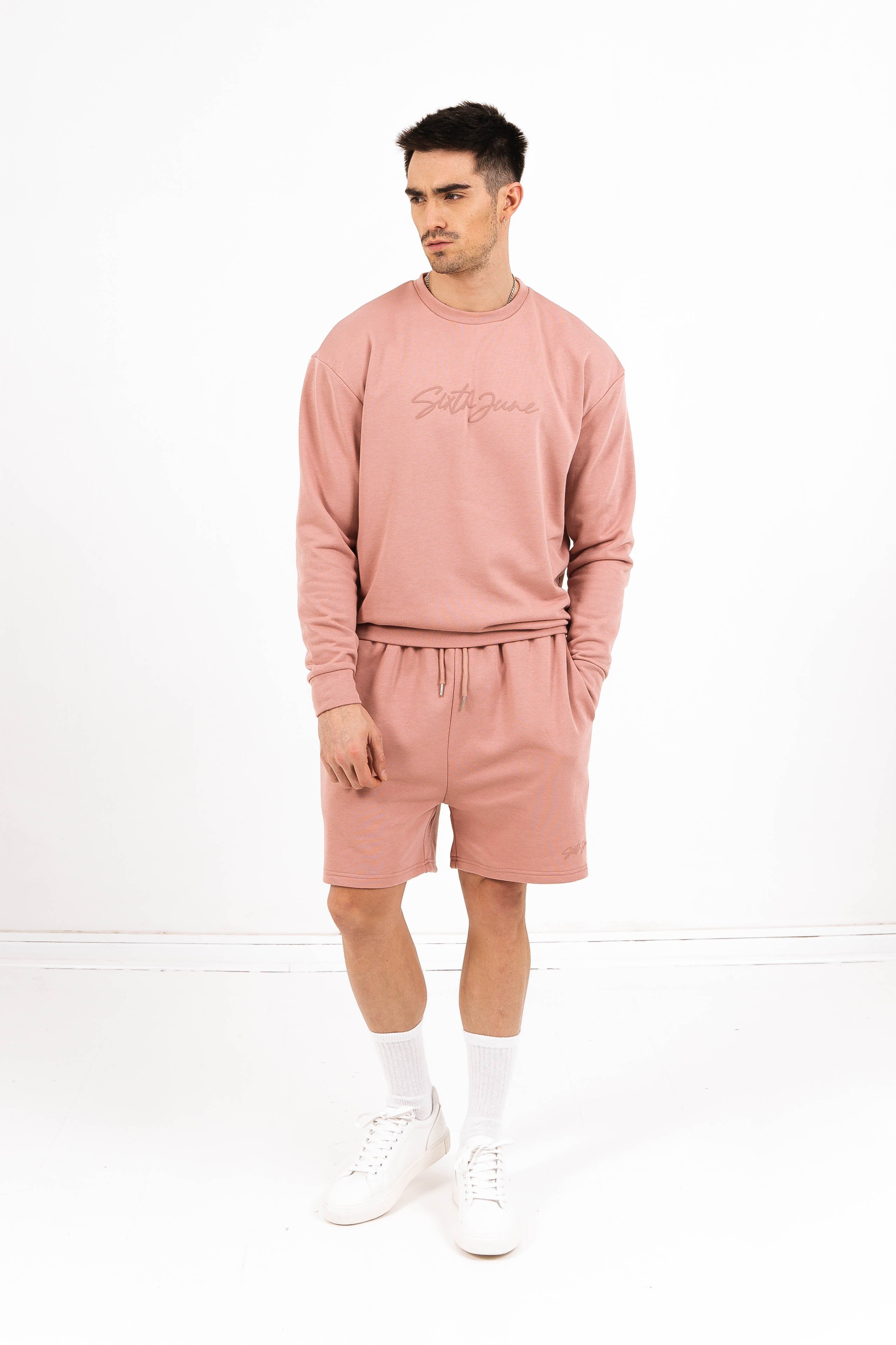 Embossed logo signature pink