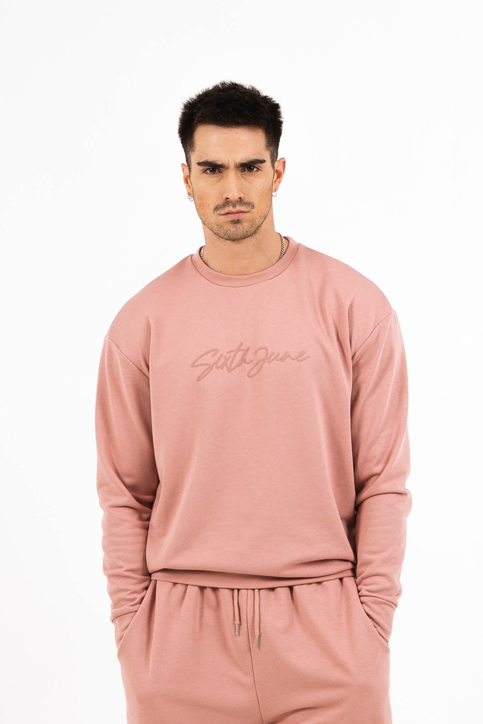 Embossed logo signature pink