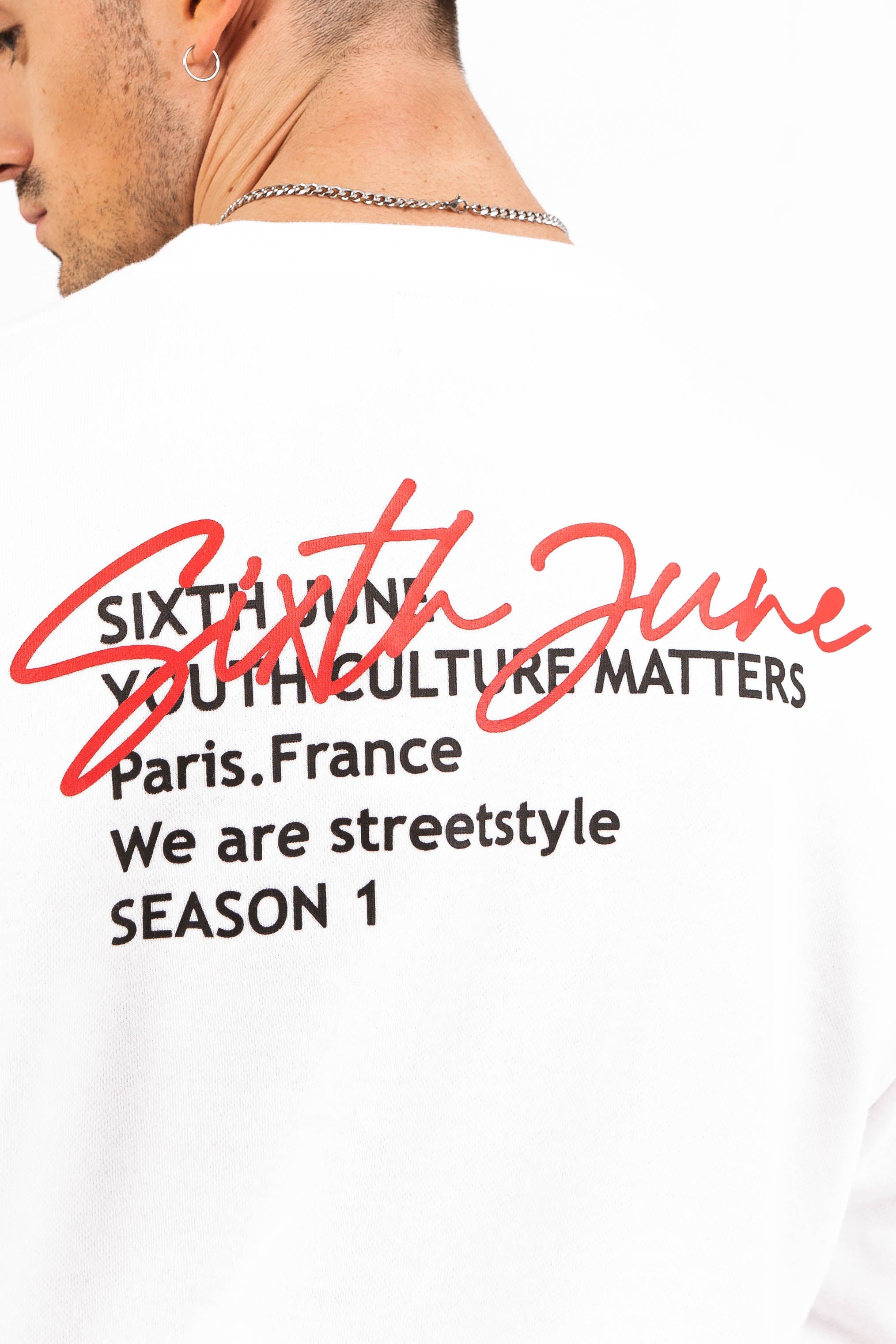 Sweatshirt Youth Culture Matters blanc