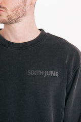 Sixth June - Sweatshirt délavé logo gris foncé