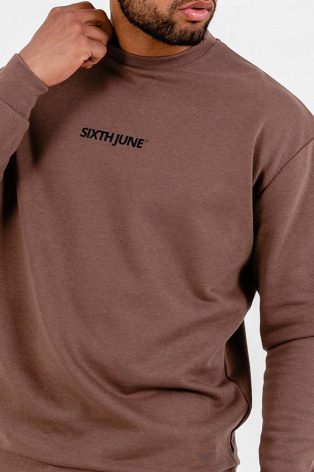 Bequemes Logo-Sweatshirt Braun