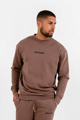 Sweatshirt logo confort Marron