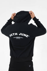 Sixth June - Sweat capuche logo incurvé Noir