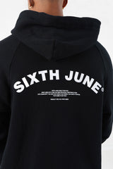 Sixth June - Sweat capuche logo incurvé Noir