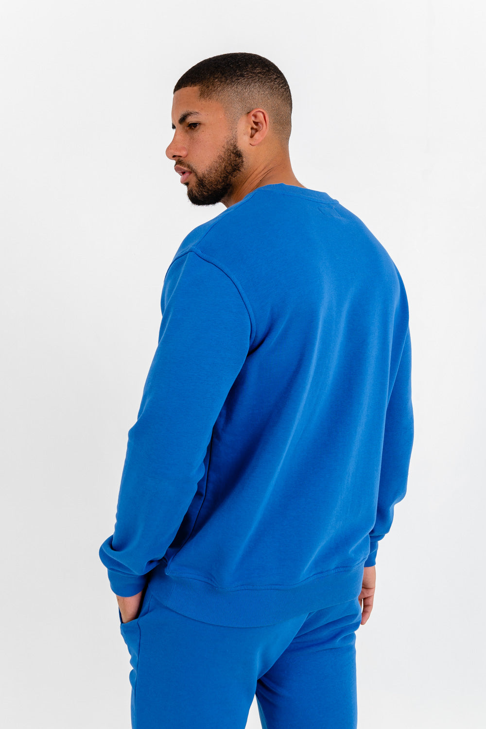 Sixth June - Sweatshirt soft logo brodé Bleu foncé