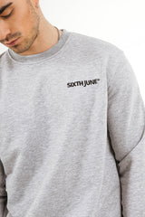 Sixth June - Sweatshirt soft logo brodé Gris
