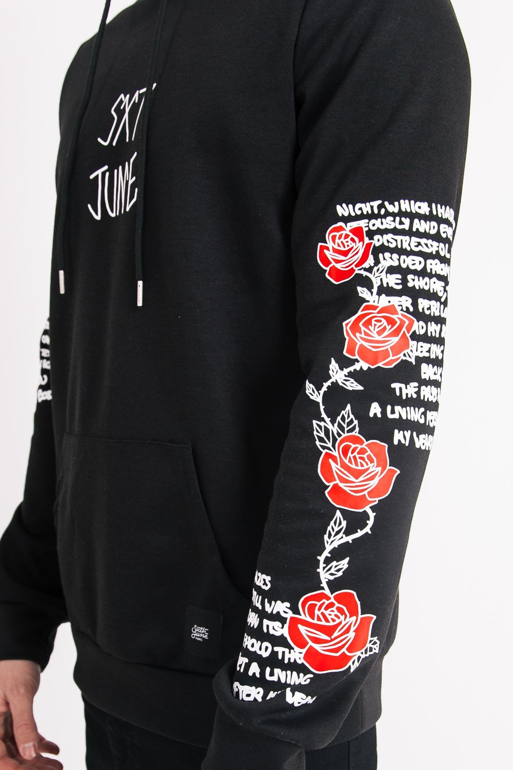 Sixth June - Sweat capuche imprimé tête de mort Noir blanc