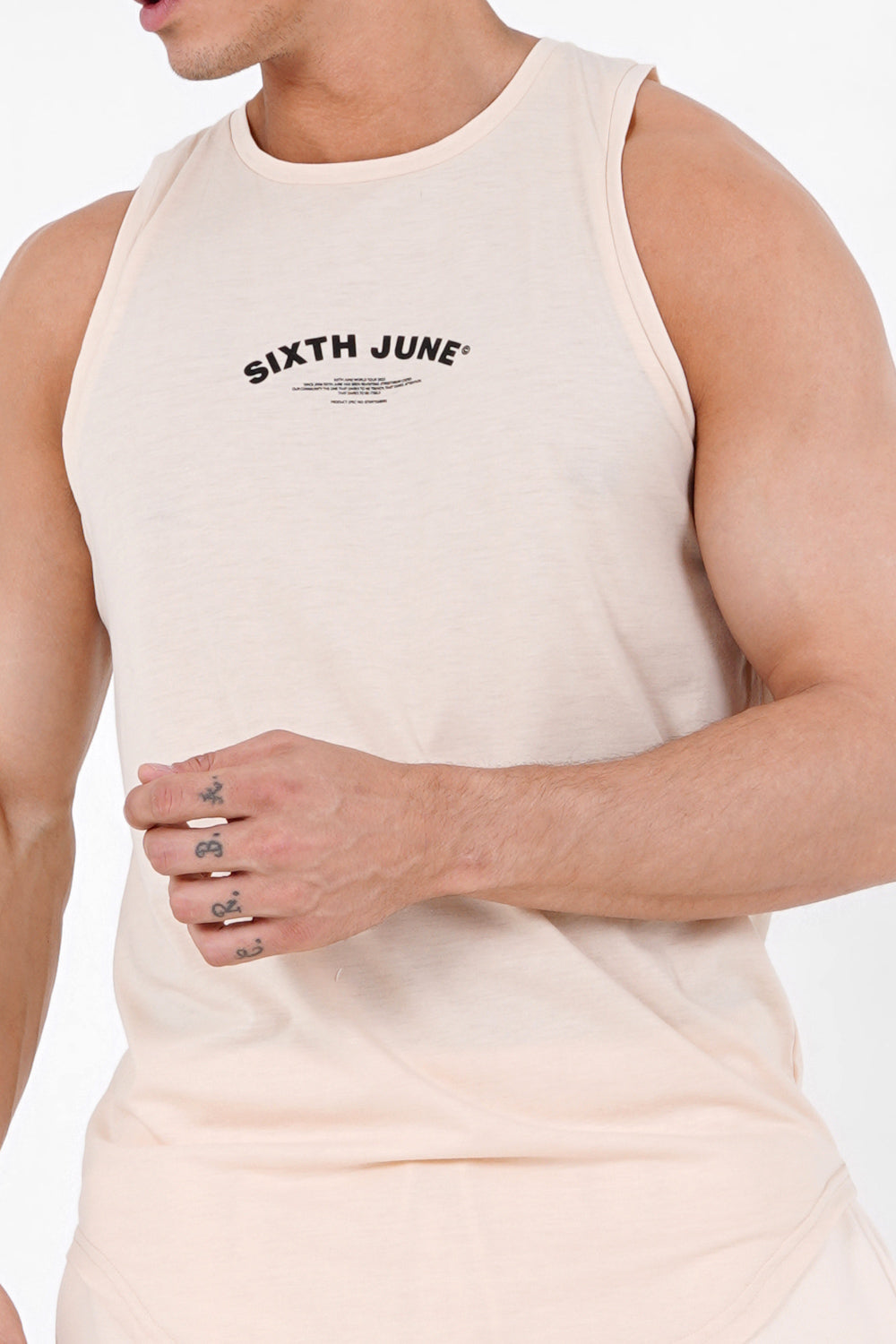 Sixth June - Débardeur logo incurvé Beige