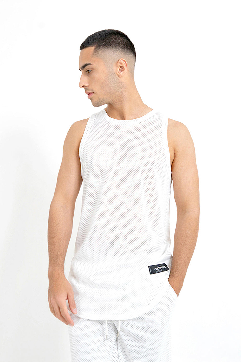 Sixth June - Débardeur maillot mesh Blanc