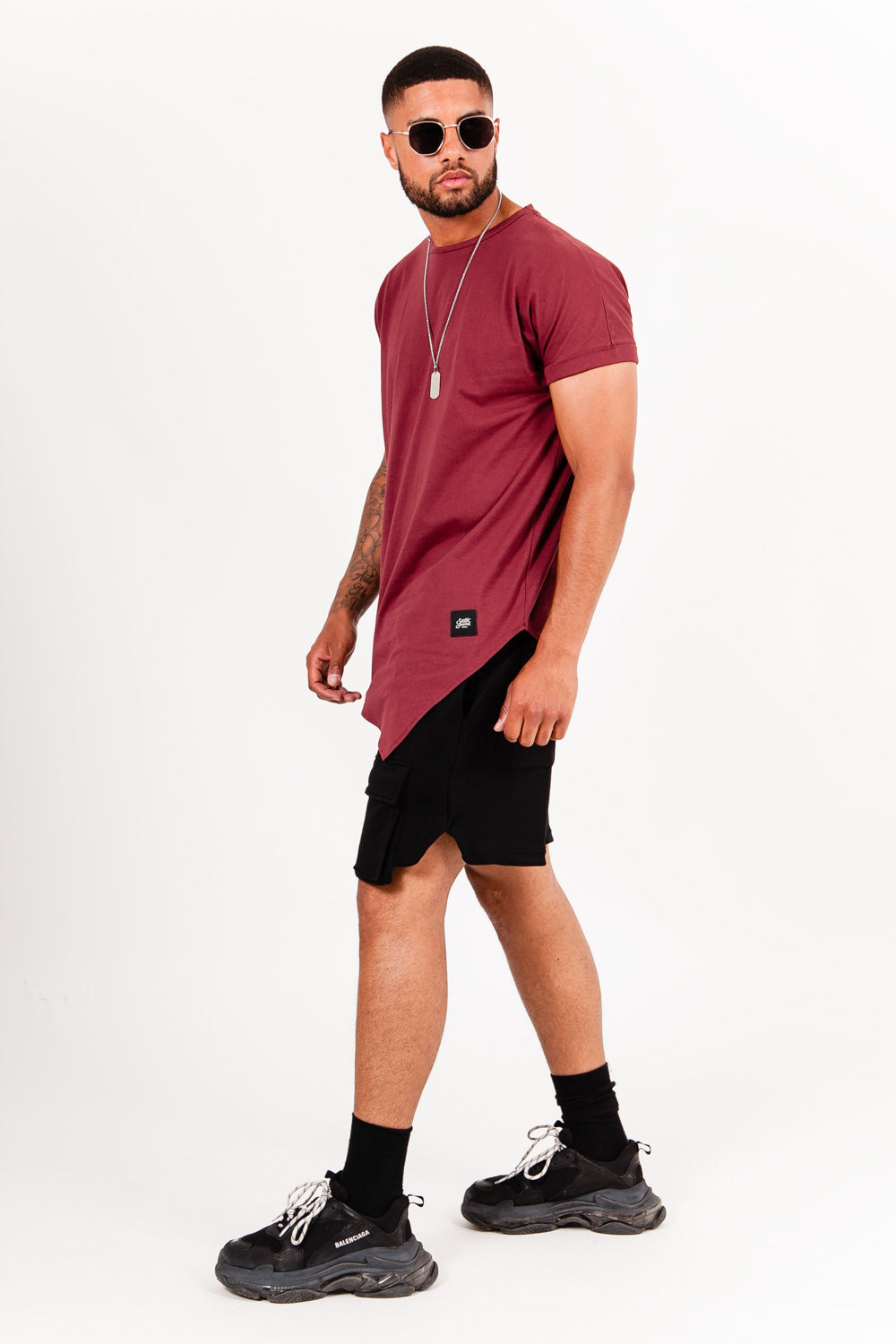 Sixth June - T-shirt large pointe bordeaux