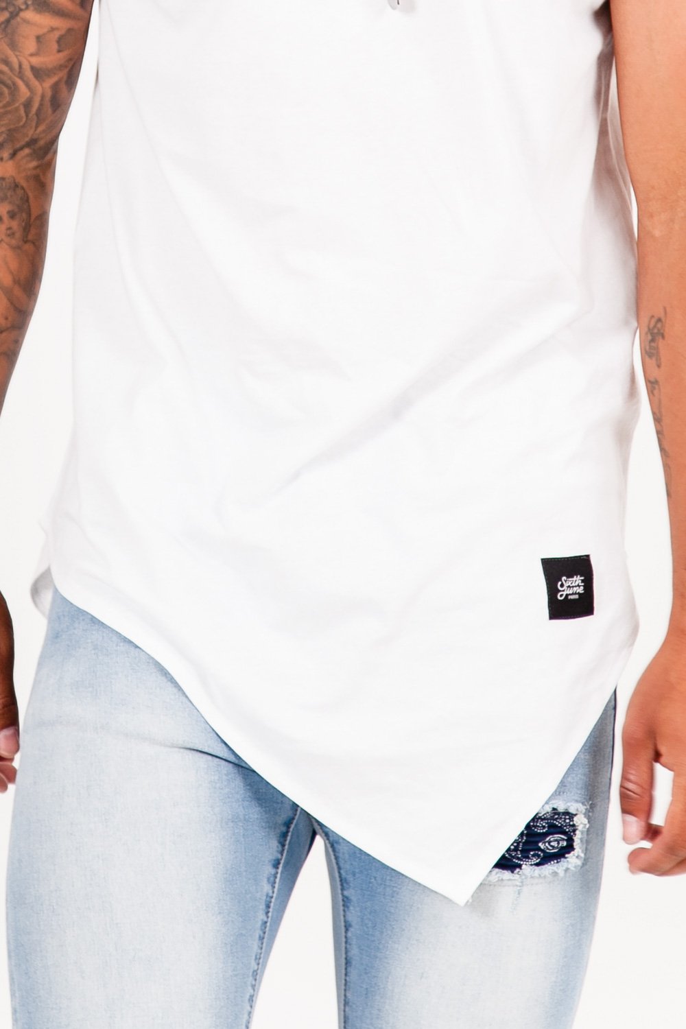 Sixth June - T-shirt large pointe blanc