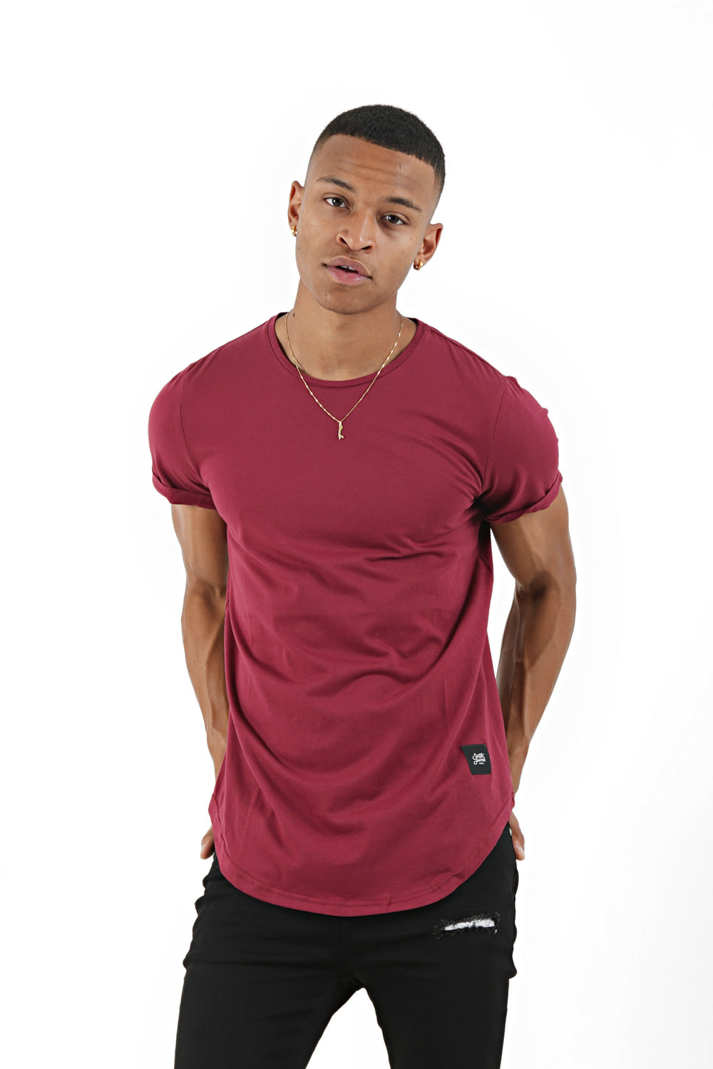Sixth June - T-shirt bas arrondi Rouge bordeaux