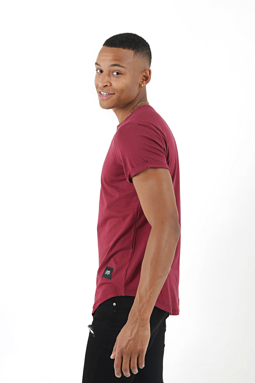 Sixth June - T-shirt bas arrondi Rouge bordeaux