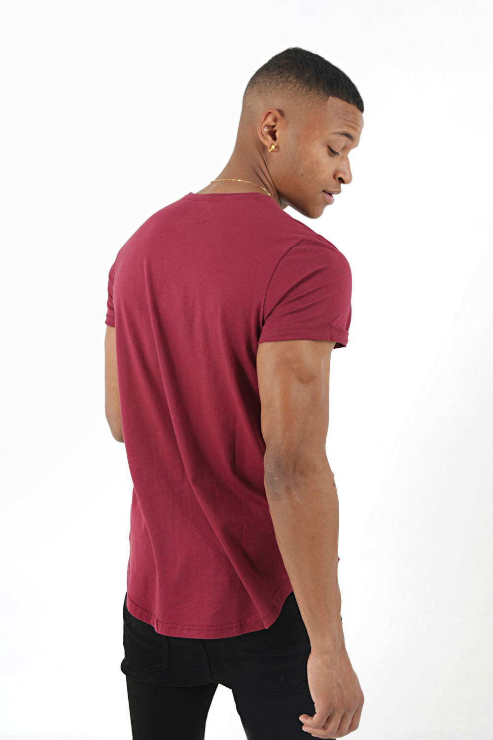 Sixth June - T-shirt bas arrondi Rouge bordeaux
