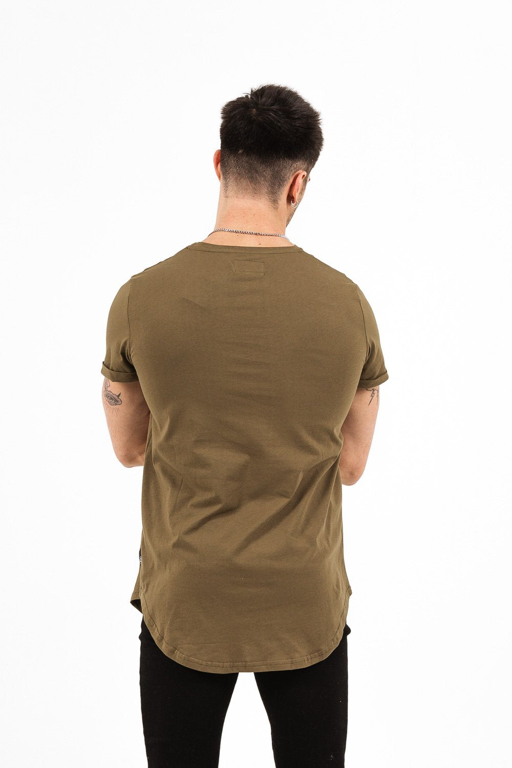 Sixth June - T-shirt bas arrondi Vert kaki