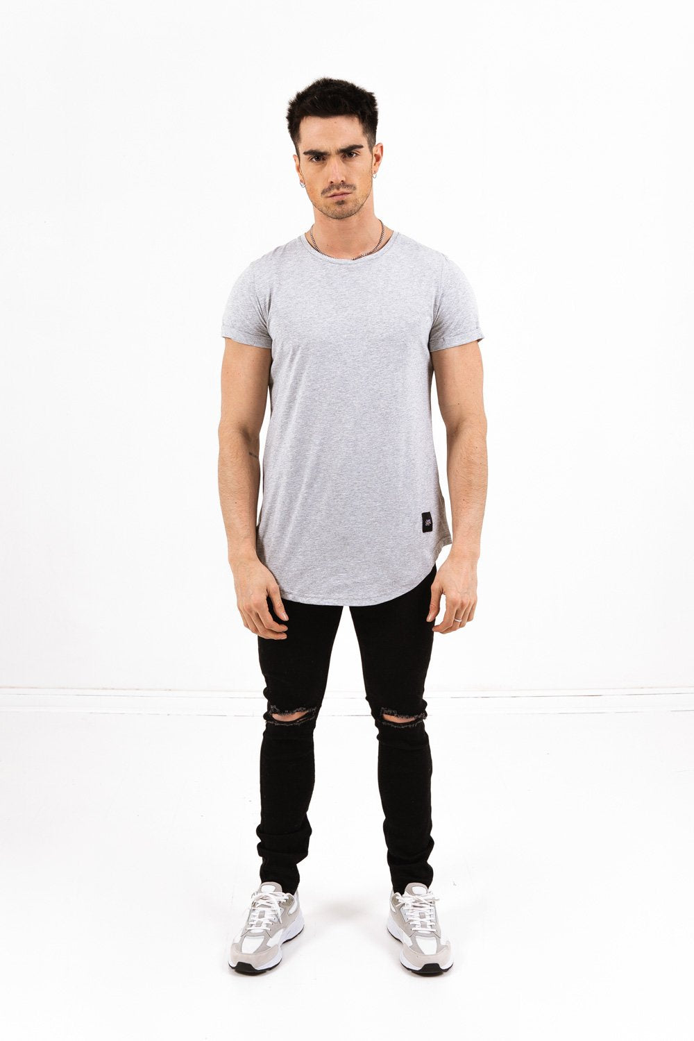 Sixth June - T-shirt bas arrondi Gris clair