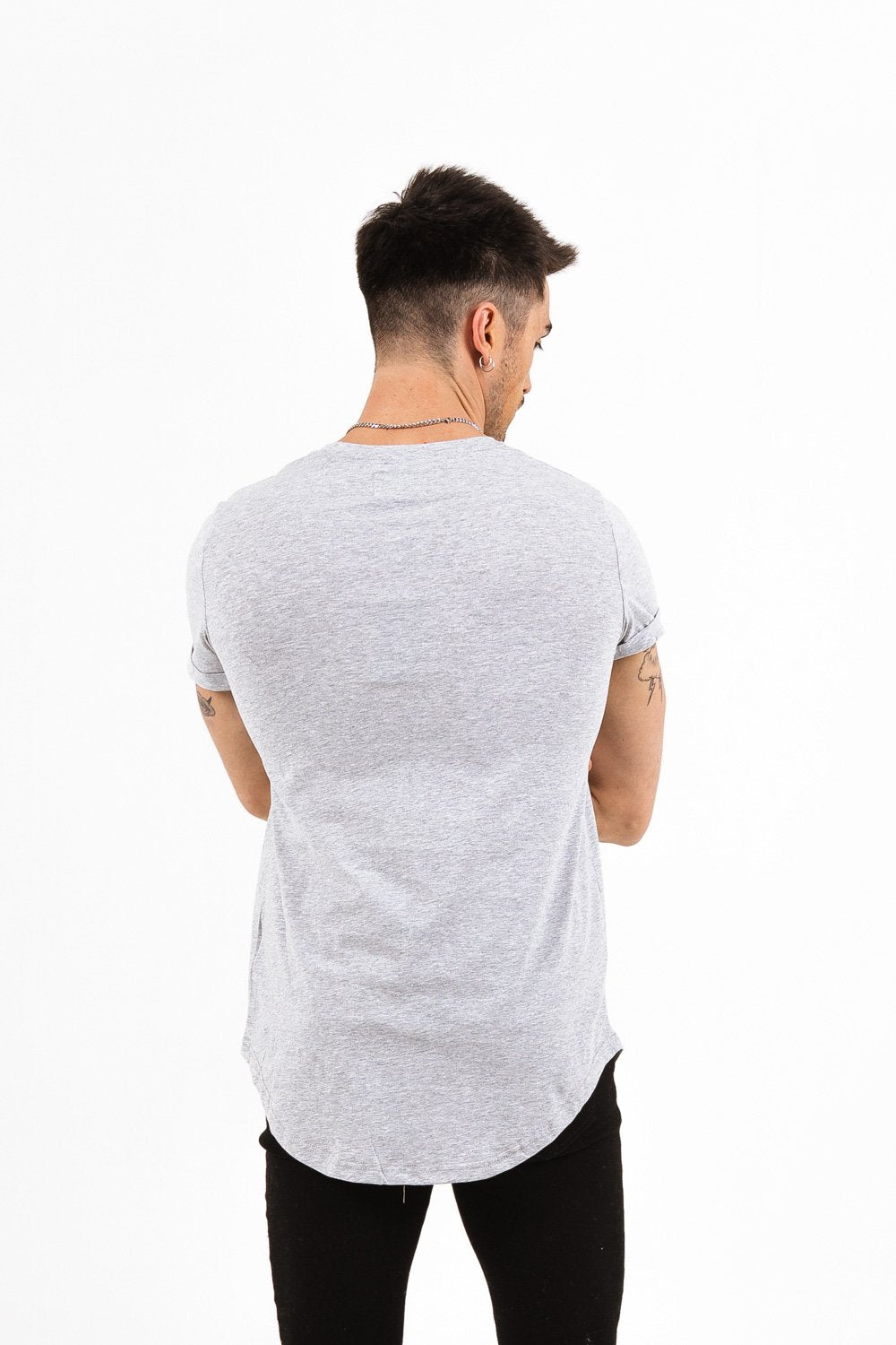 Sixth June - T-shirt bas arrondi Gris clair