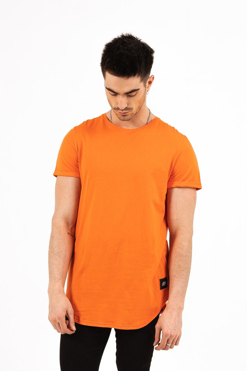 Ret Blodig Sædvanlig Rounded Bottom T-Shirt Orange – Sixth June