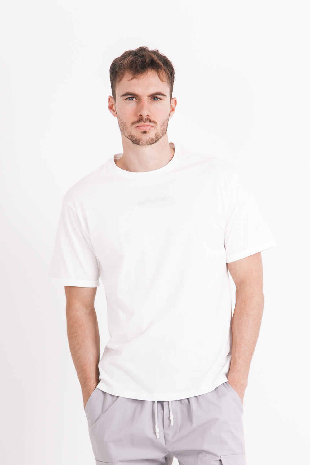 Sixth June - T-shirt basique logo manches blanc