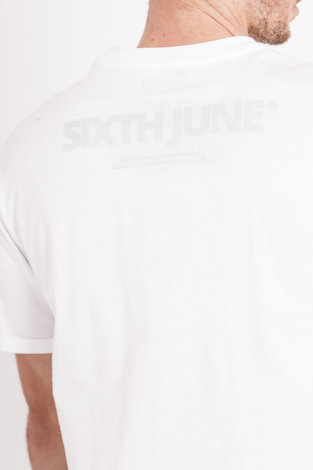 Sixth June - T-shirt basique logo manches blanc
