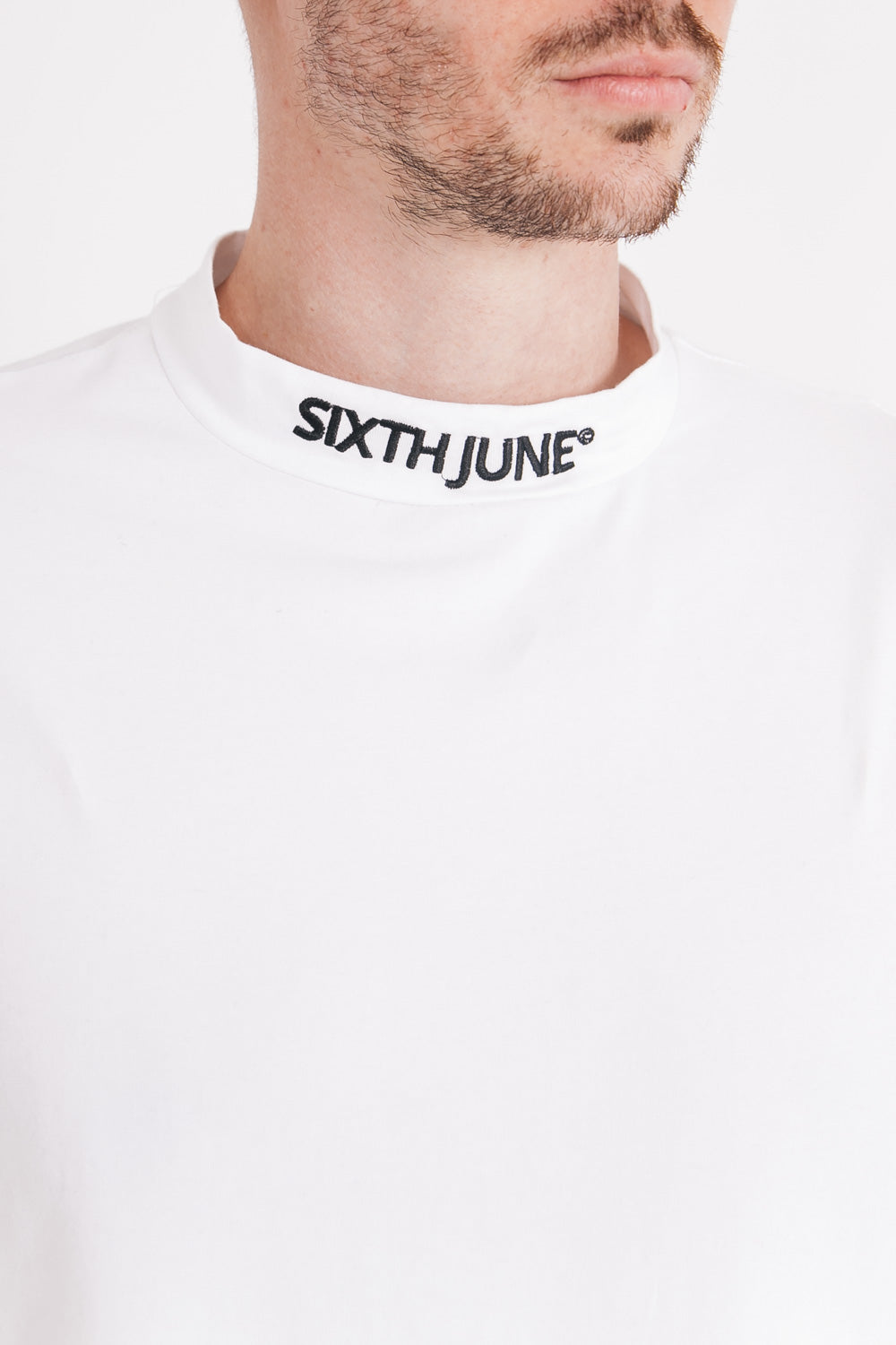 Sixth June - T-shirt logo col blanc
