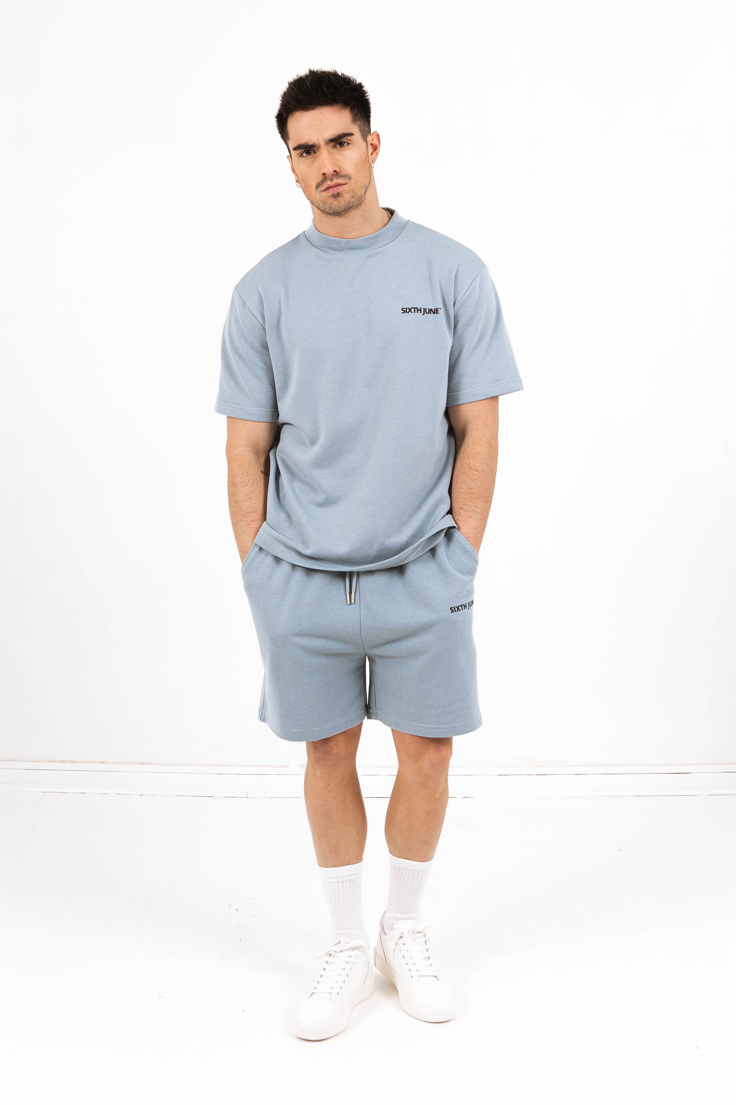 Shorts sleeves logo sweater Green