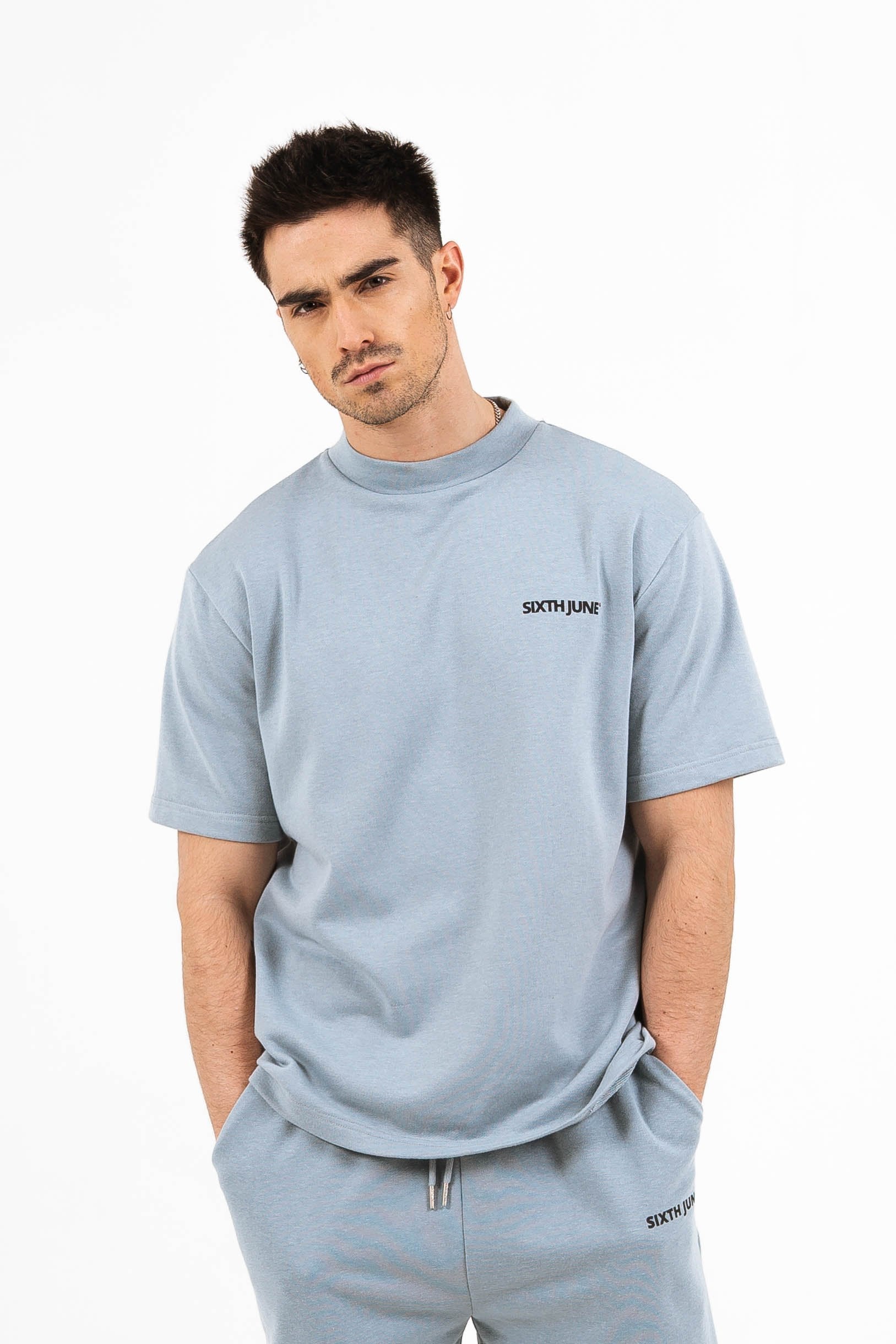 Shorts sleeves logo sweater Green