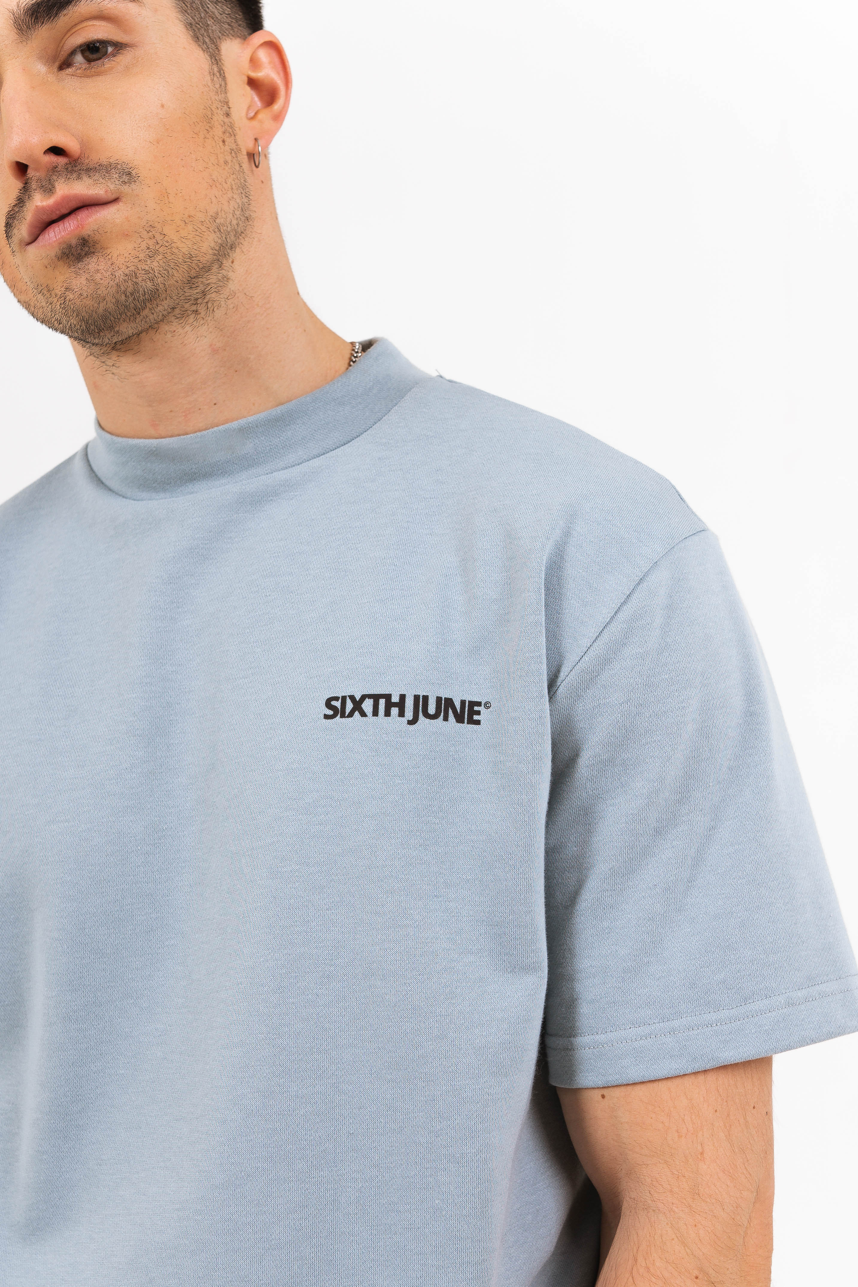 Shorts sleeves logo sweater Green