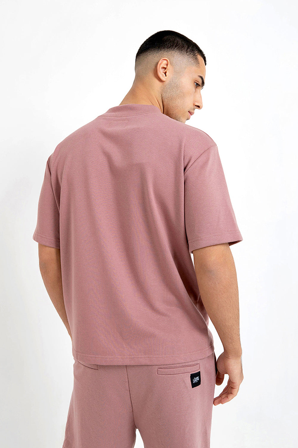 Sixth June - Sweatshirt manches courtes logo Rose foncé