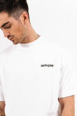 Sweatshirt manches courtes logo blanc