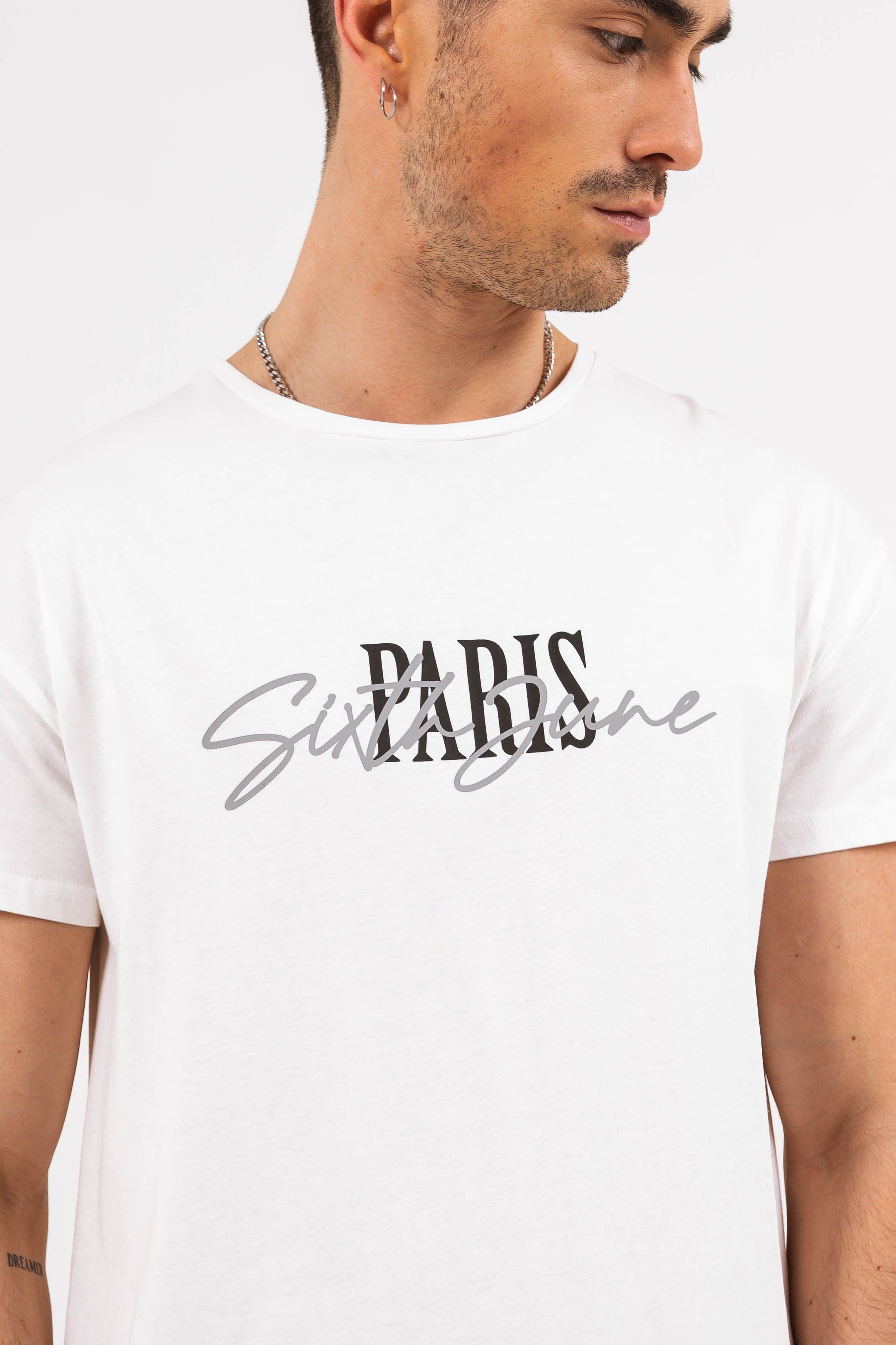 T-shirt Paris signature blanc