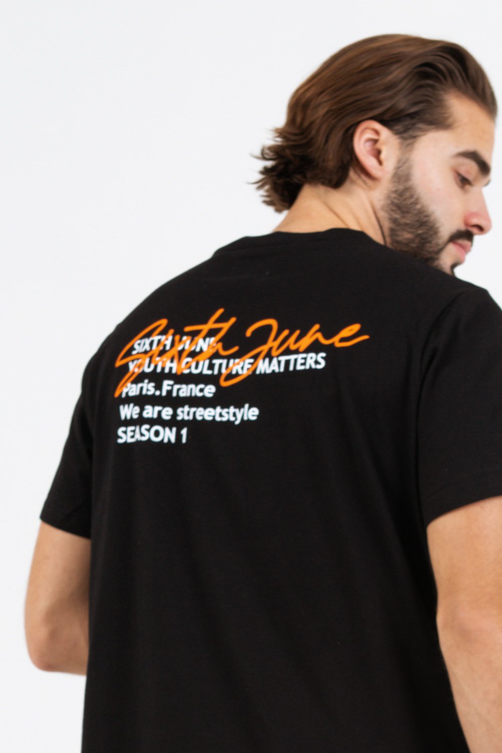 Back signature tshirt black