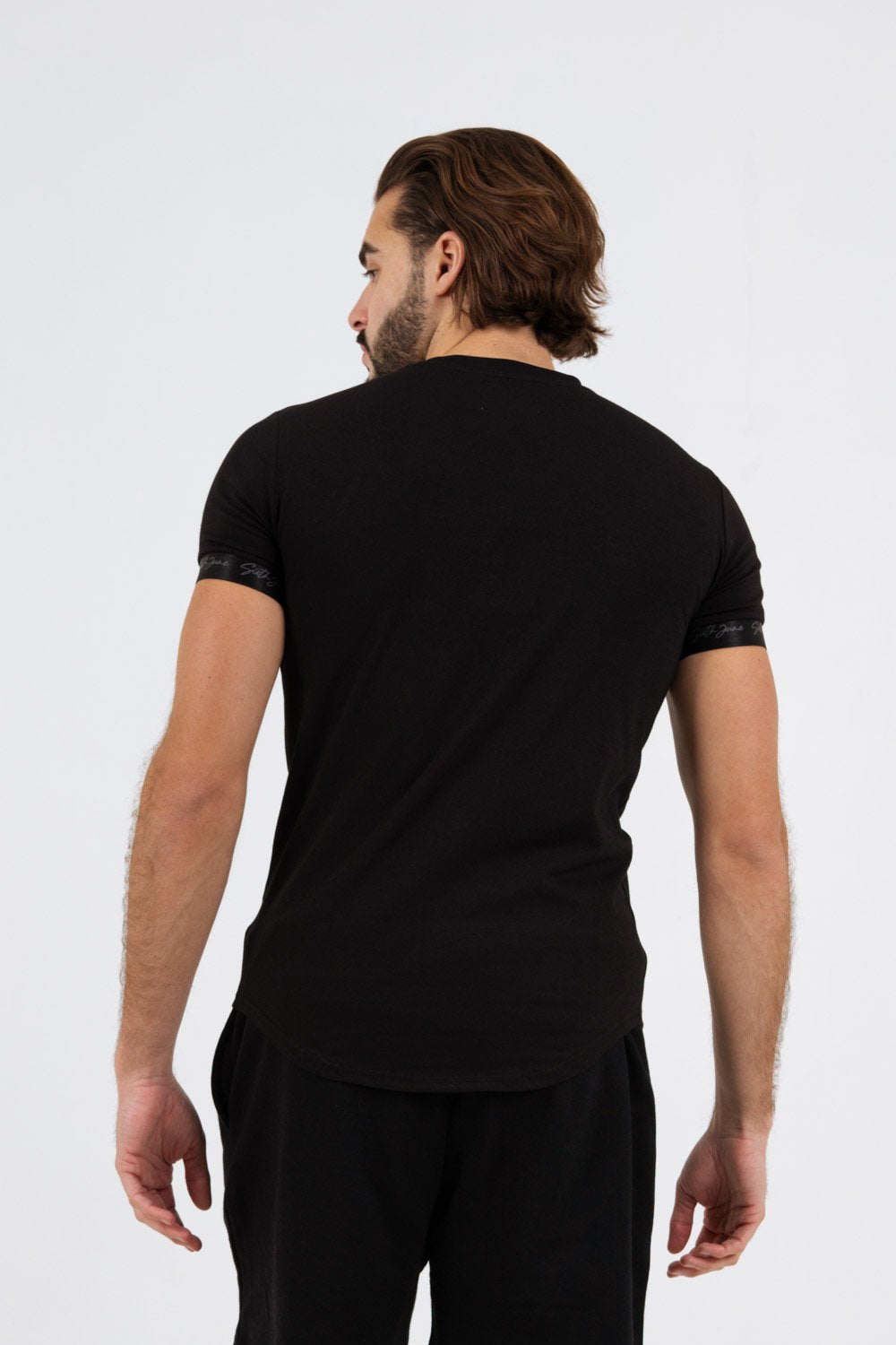 Sixth June - T-shirt logo signature relief Noir