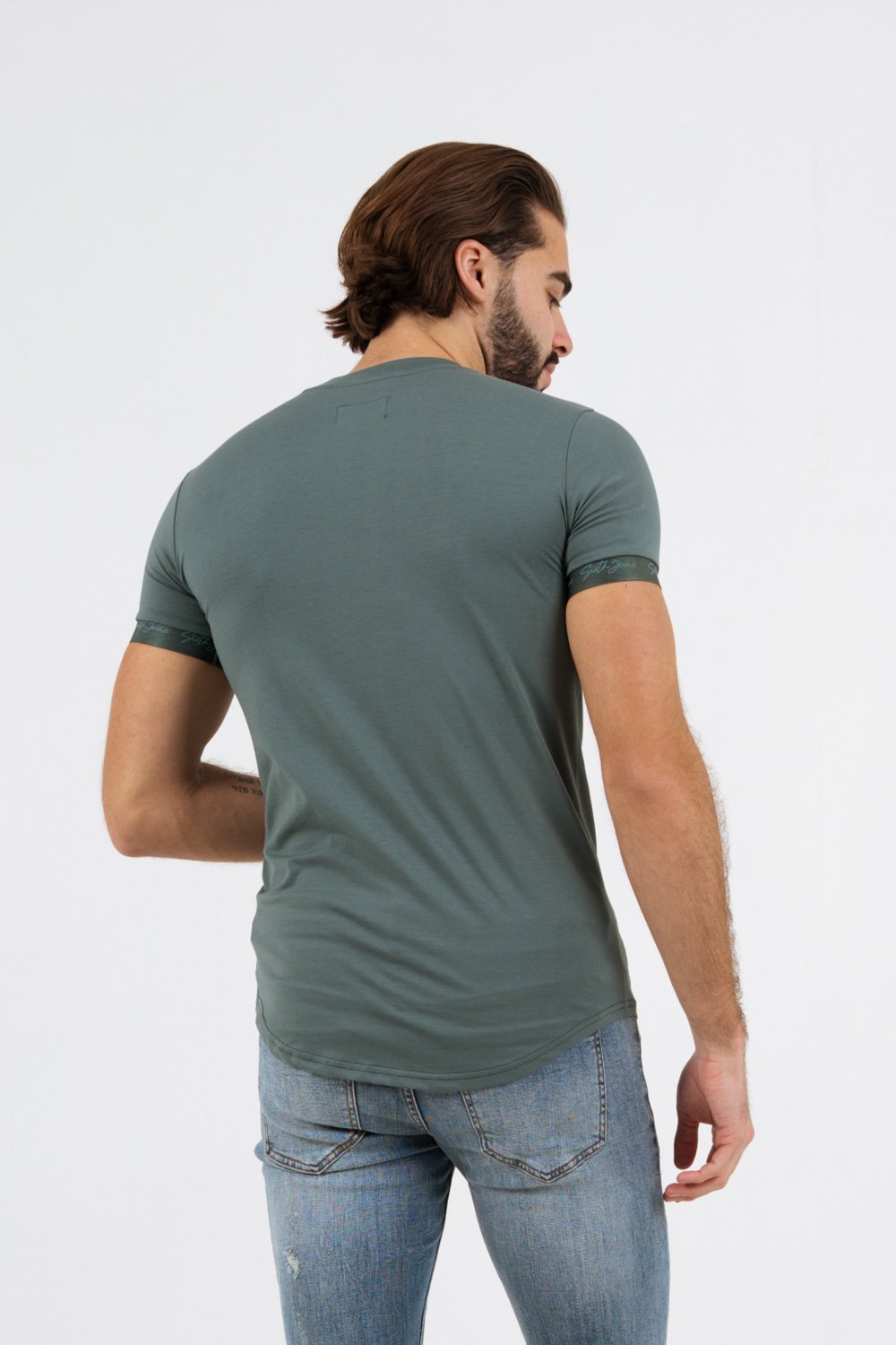 Sixth June - T-shirt logo signature relief Vert foncé