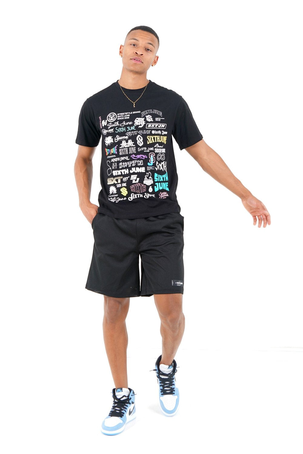 Sixth June - T-shirt multi logos Noir