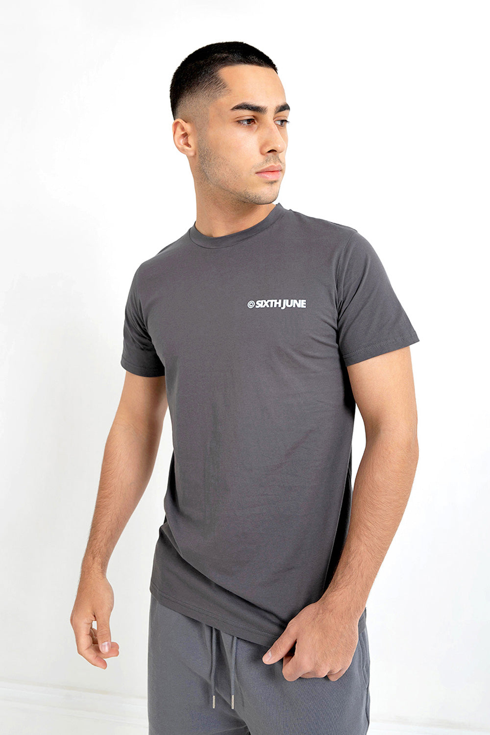 Sixth June - T-shirt essential logo Gris foncé