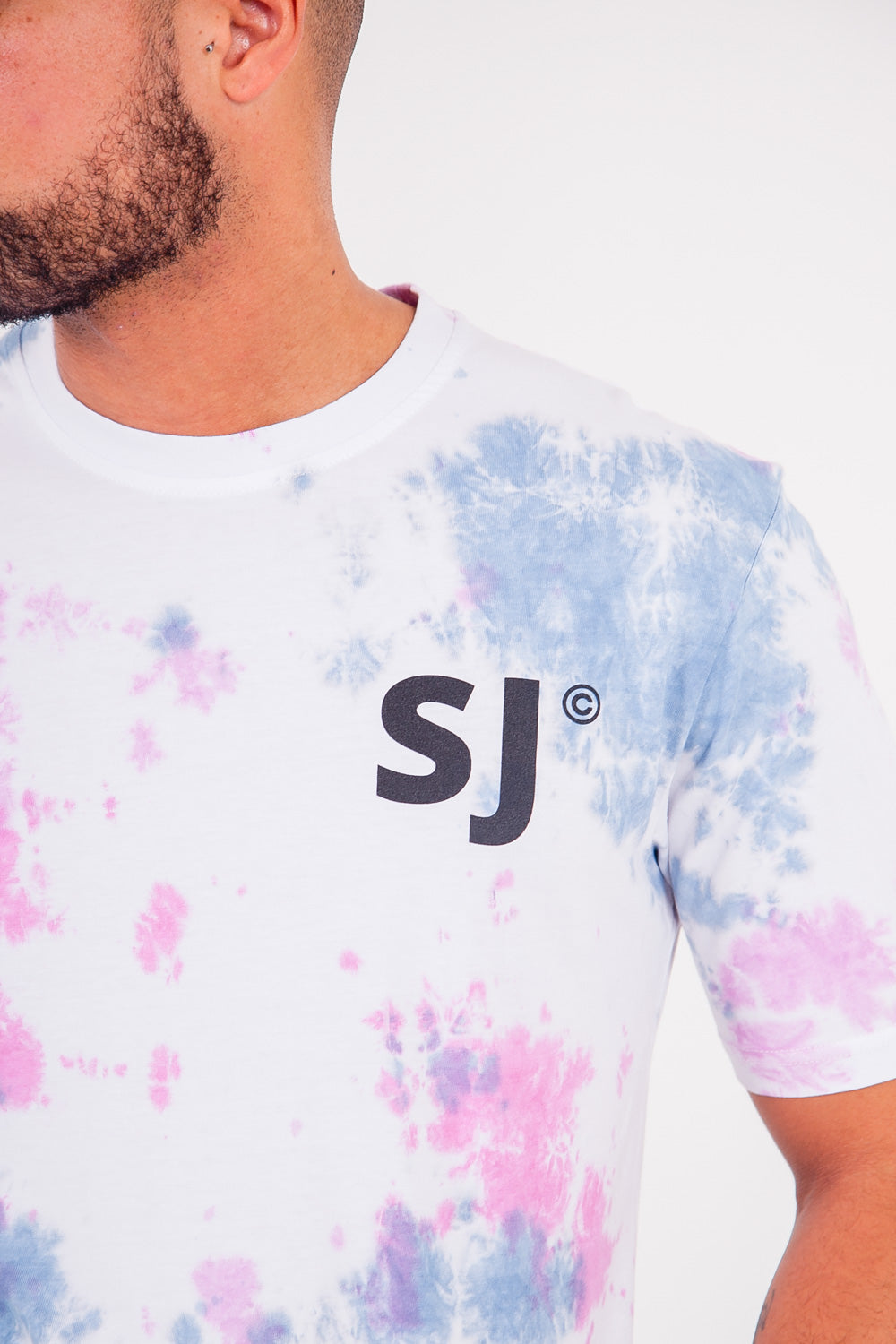 Sixth June - T-shirt monogramme tie dye logo Blanc