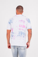 Sixth June - T-shirt monogramme tie dye logo Blanc
