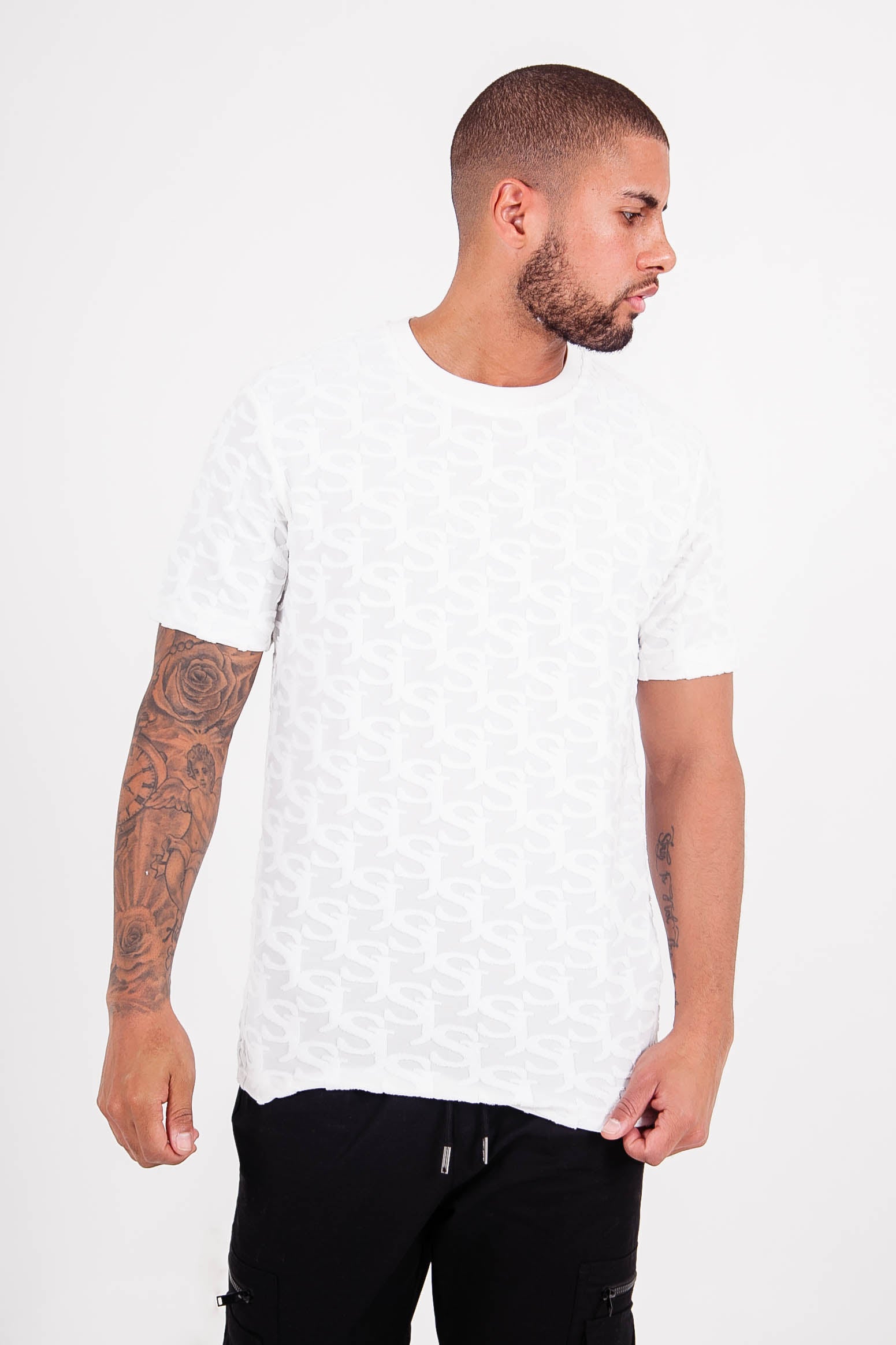 Sixth June - T-shirt monogramme tissé Blanc