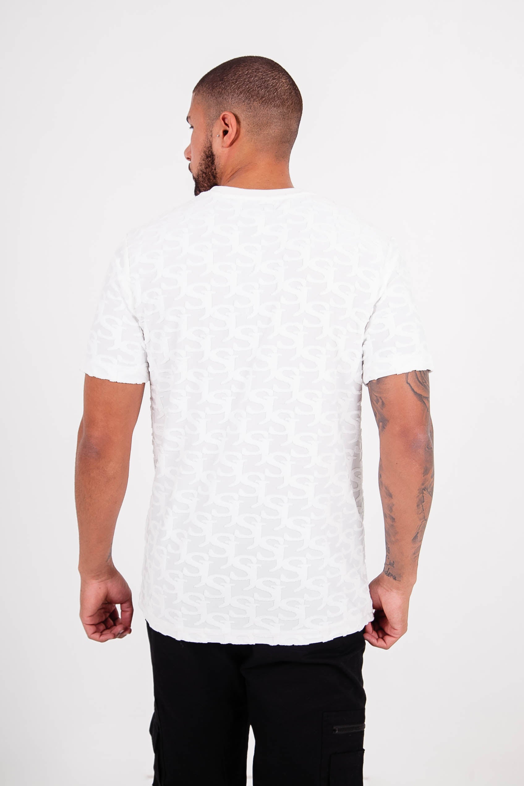 Sixth June - T-shirt monogramme tissé Blanc