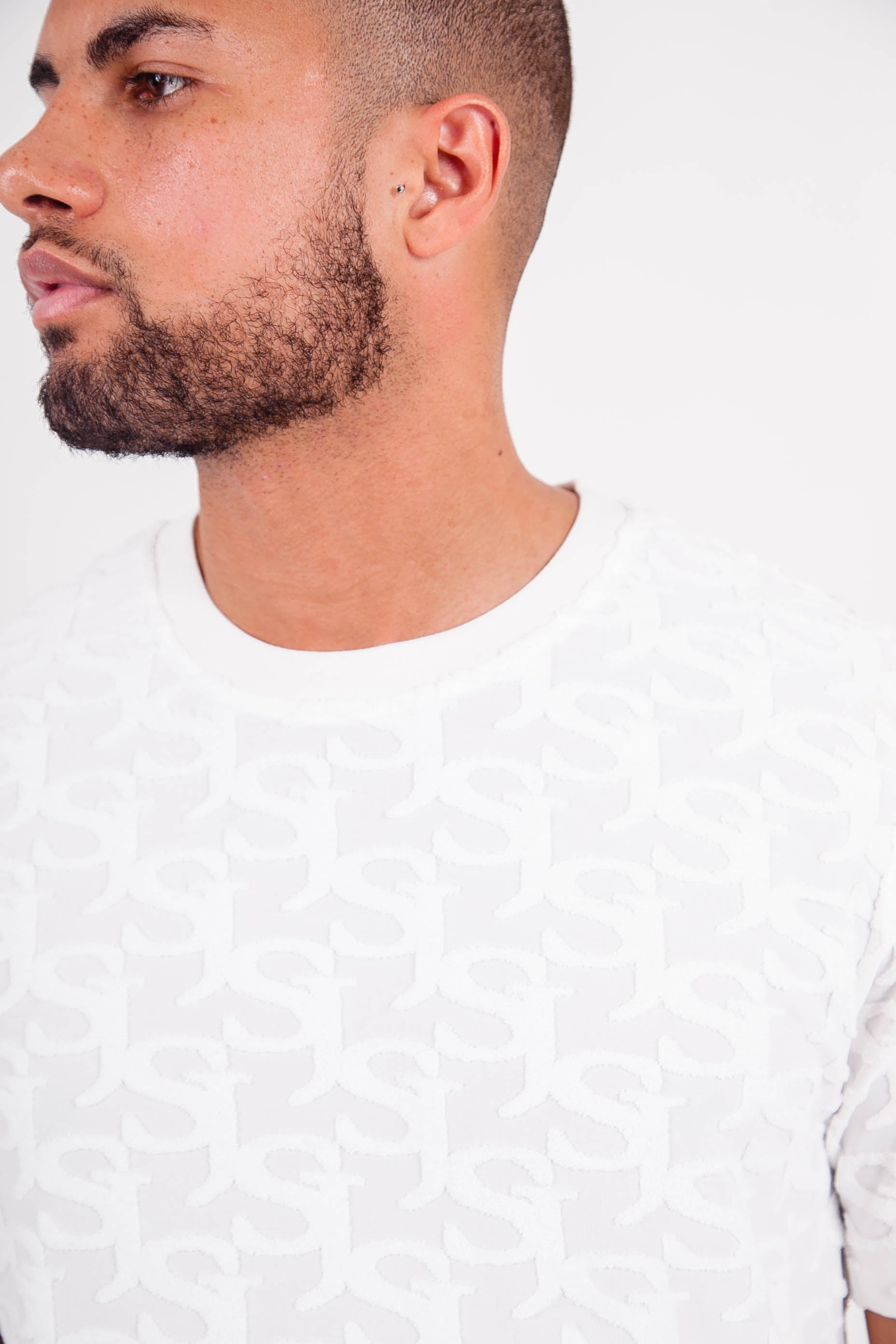 Sixth June - T-shirt monogramme tissé Blanc