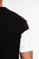 Sixth June - T-shirt bande monogramme tissée Noir